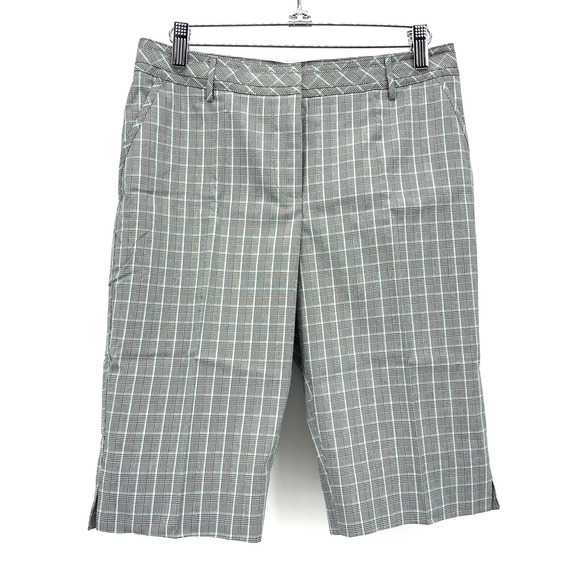 Cutter Buck Golf Shorts DryTech Mint Plaid Size 2 Quick Dry Walk Pickleball NWT - Picture 1 of 12